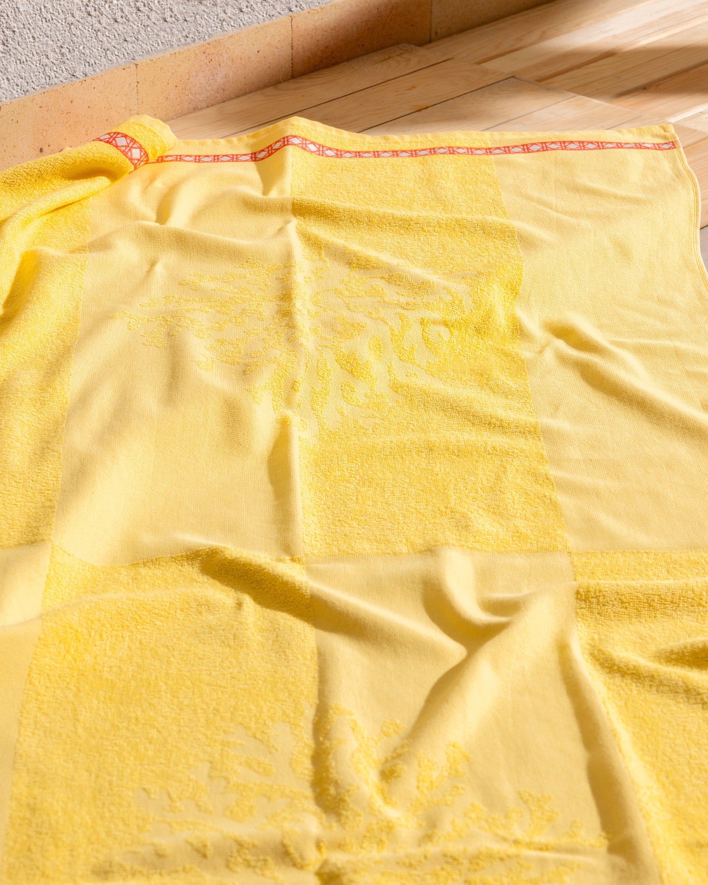 Corail 100% Cotton Beach Towel - Soft, Absorbent, Yellow