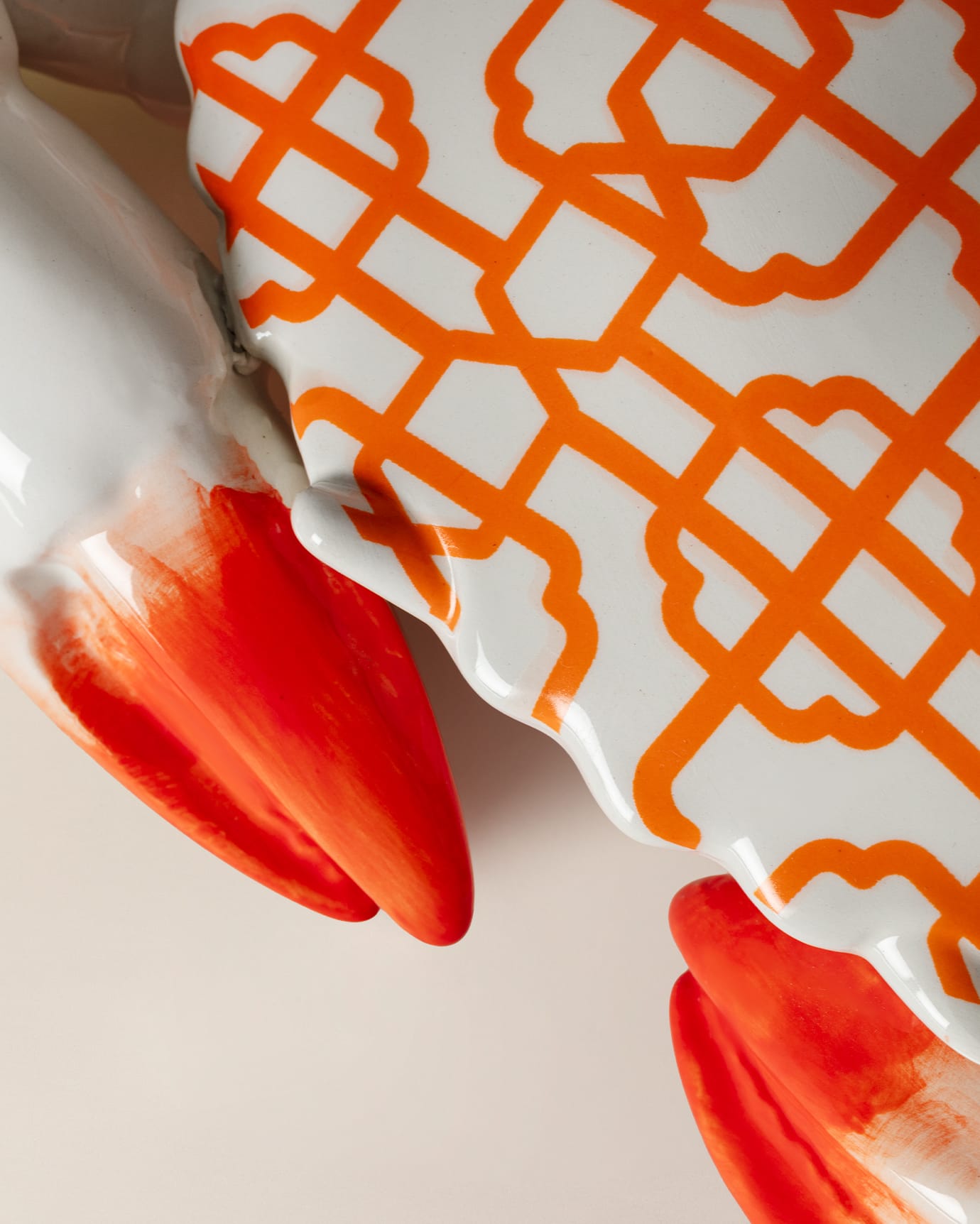Artistic Resin Figurine - Cabaret Inspired Orange & White Accent