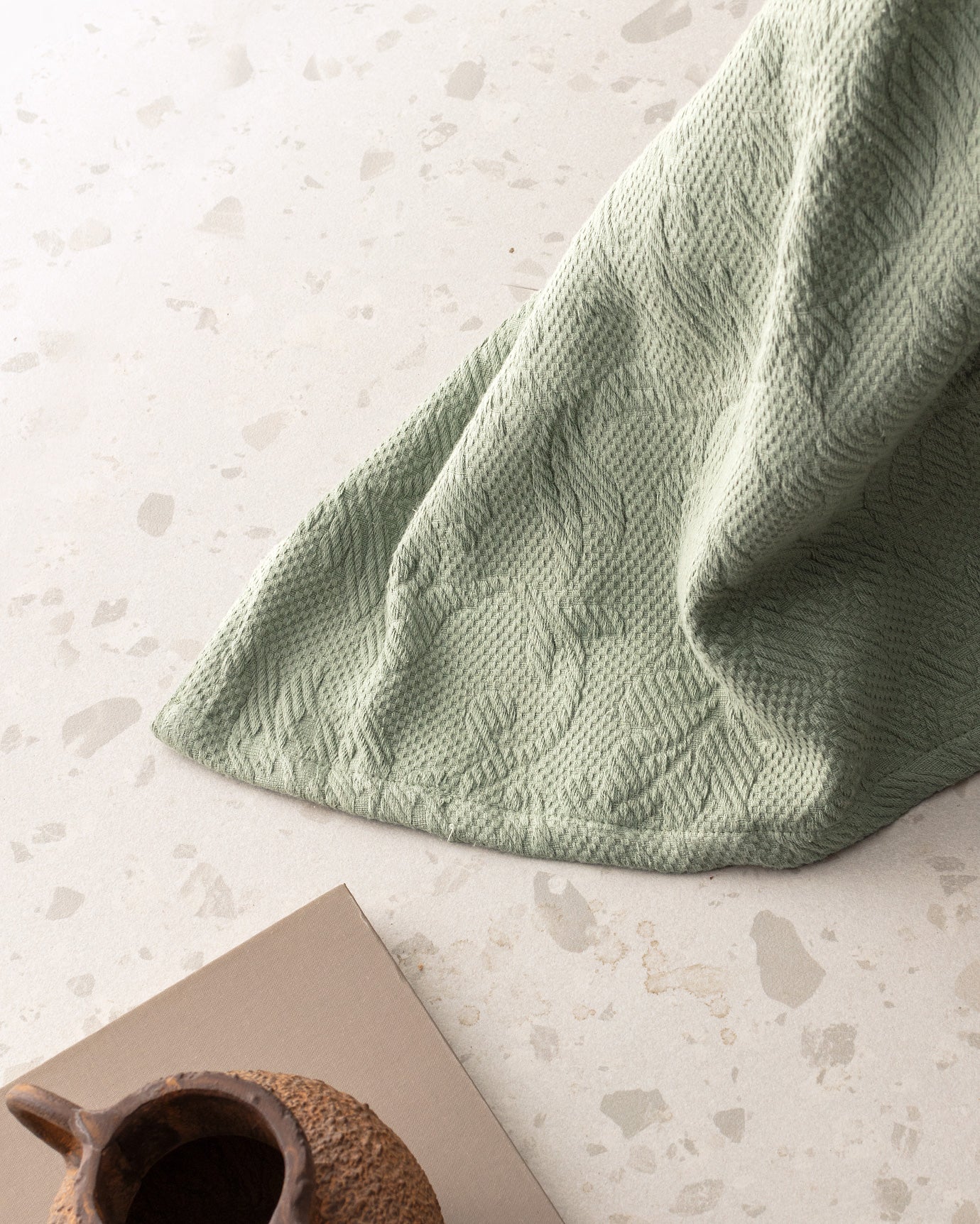Esther Double Size 100% Cotton Quilted Bedspread - Soft & Breathable