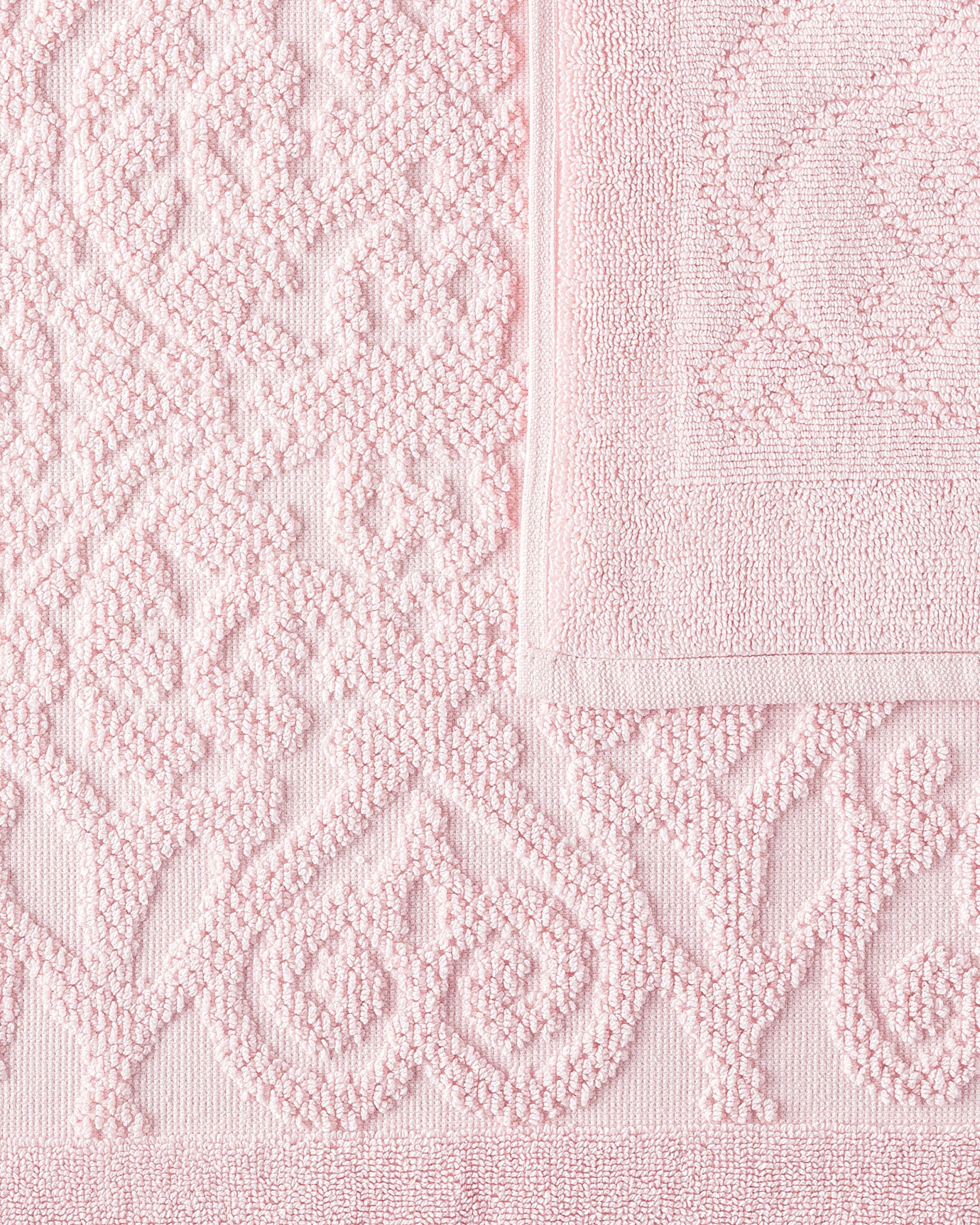 Plush Absorbent Powder Pink Bath Mat Towel