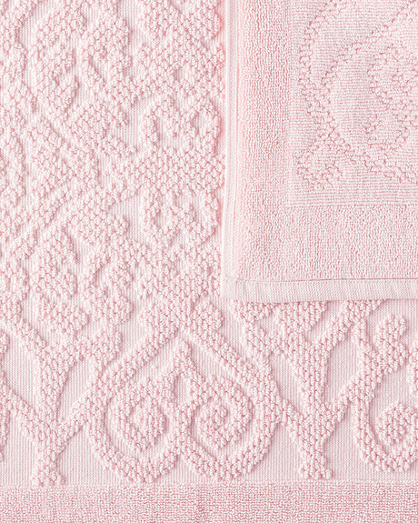 Plush Absorbent Powder Pink Bath Mat Towel