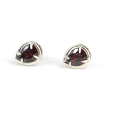 Professional Sterling Silver Garnet Drop Earrings