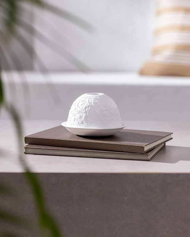 White LED Decorative Candle Holder | Modern Home Accent