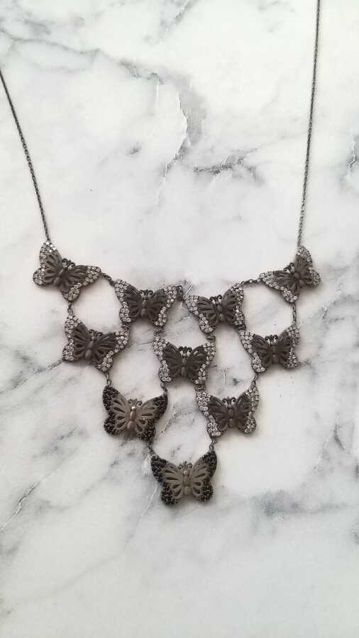 Professional 925 Sterling Silver Ten Butterfly Necklace