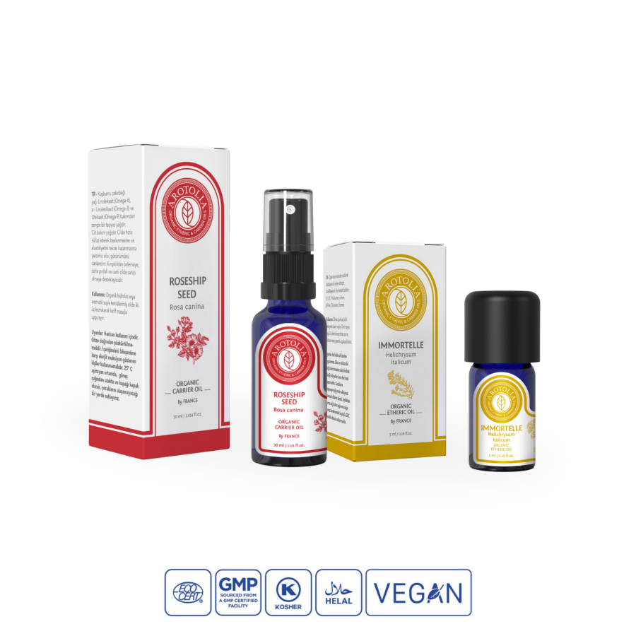 Rosehip & Immortelle Natural Skincare Set for Face