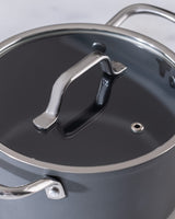 18cm Titanium Nonstick Deep Cooking Pot - Anthracite