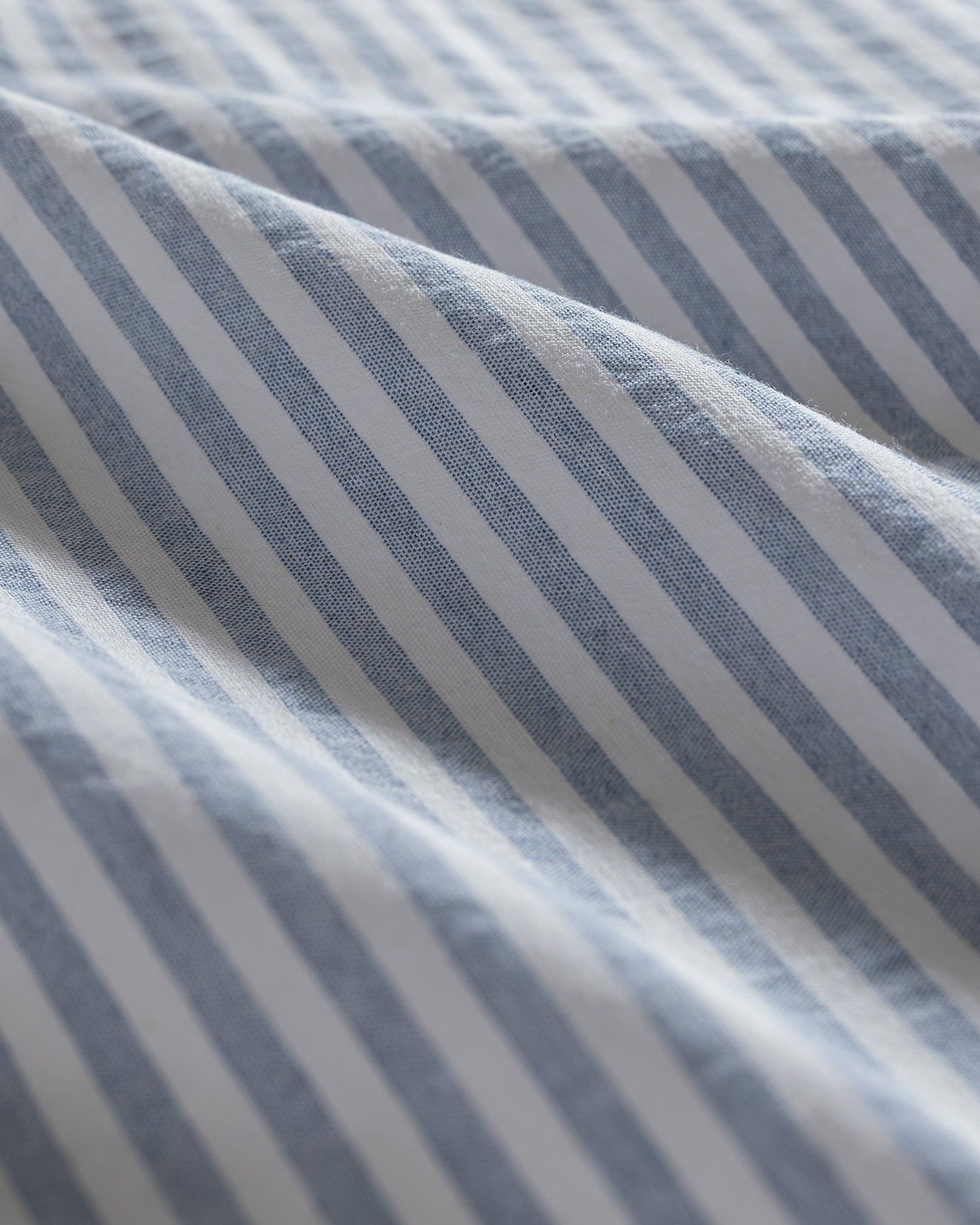 Cotton Blend King Size Duvet Cover Set - Ruffled Yarn Dyed