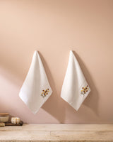Premium Cotton 2-Piece Hand Towel Set - Embroidered Felicity Design