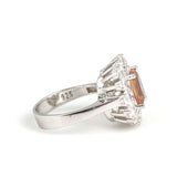 Sterling Silver Zultanite & Zircon Cluster Ring - Rectangular Design