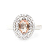 Premium 925 Sterling Silver Oval Sultanite Halo Ring