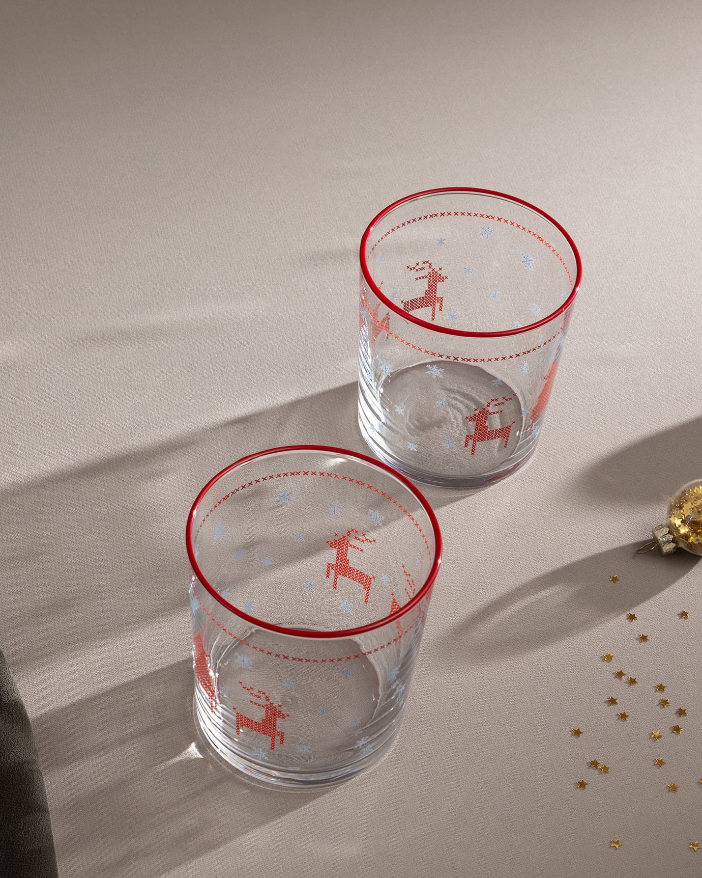 Clear Glass 4-Piece Water Glass Set - Boule de Neige Style