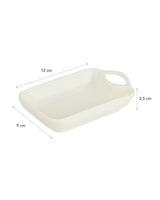 New Bone China Rectangular Sauce Dish - Modern Minimalist