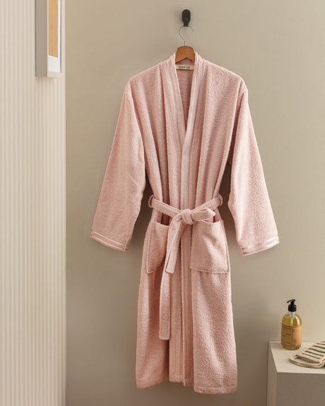 Unisex 100% Cotton Kimono Bathrobe - Soft Terry Cloth Spa Robe