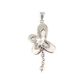 925 Sterling Silver Butterfly Pendant - Elegant Pressed Motif