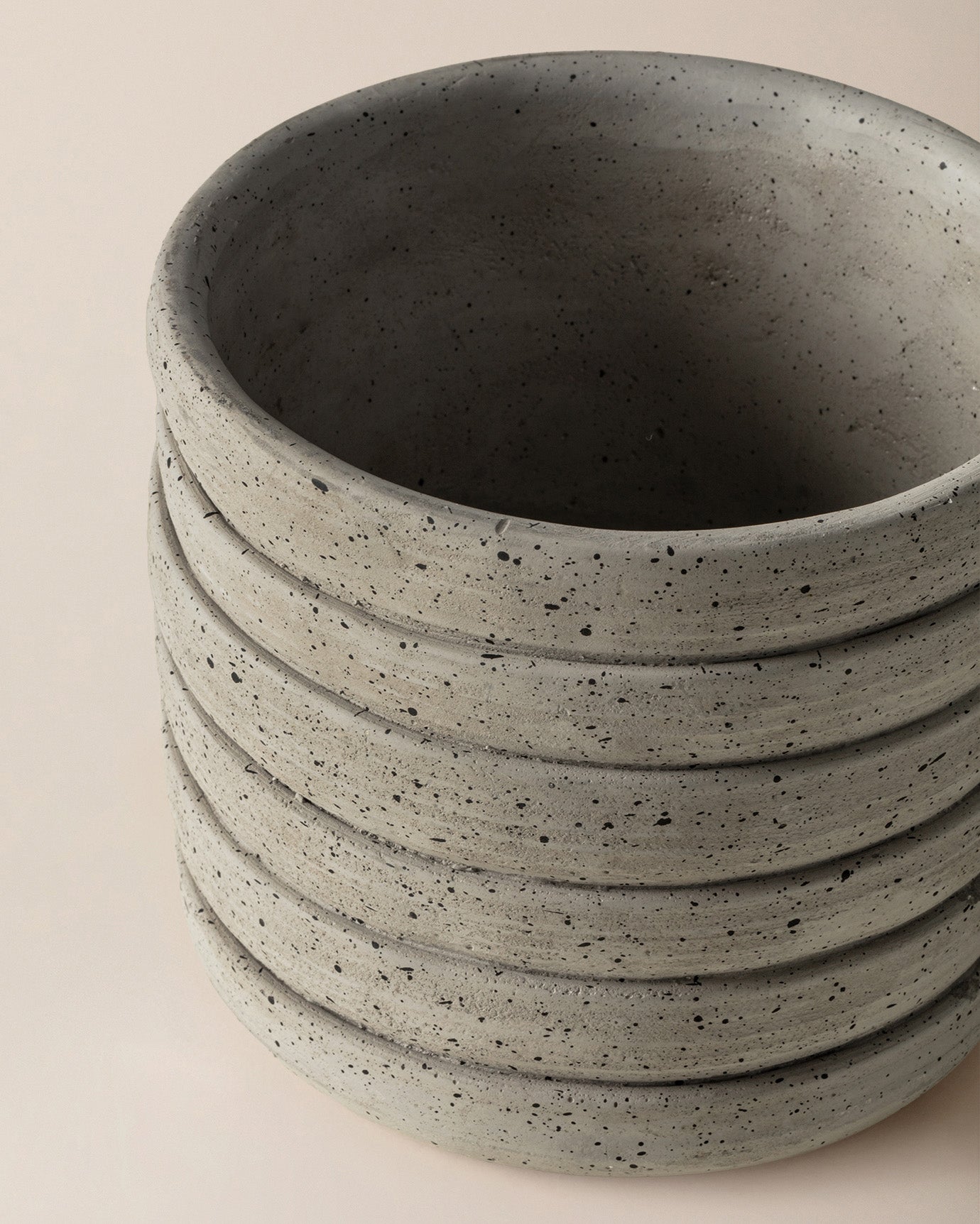 Durable Cement Planter - Modern Minimalist Soft Grey Finish