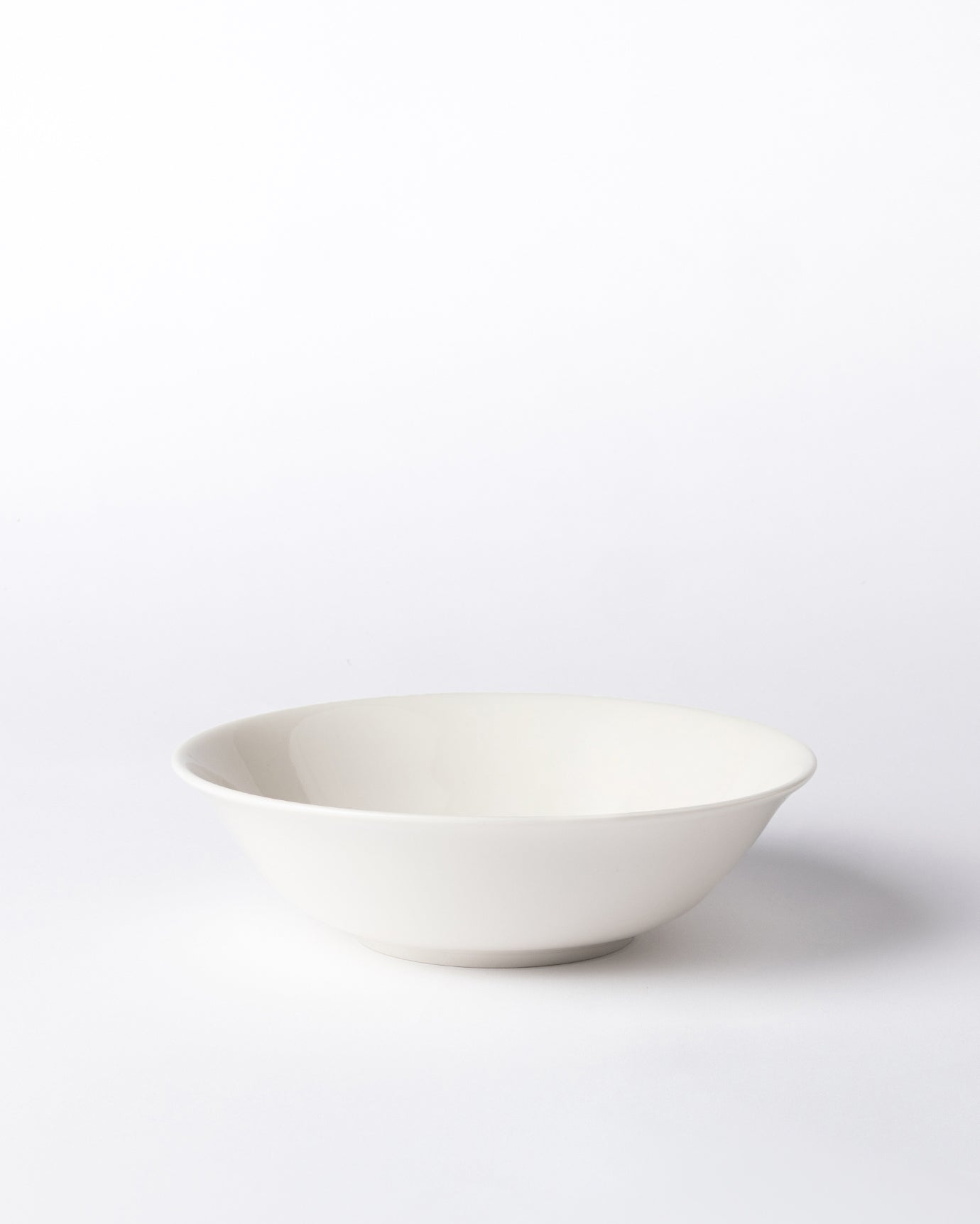 New Bone Porcelain Salad Bowl - Elegant Vole Collection