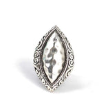 Premium 925 Sterling Silver Engraved Shuttle Ring