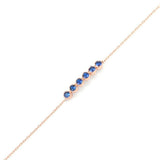 Professional Grade Sterling Silver Sapphire 6-Row Bracelet
