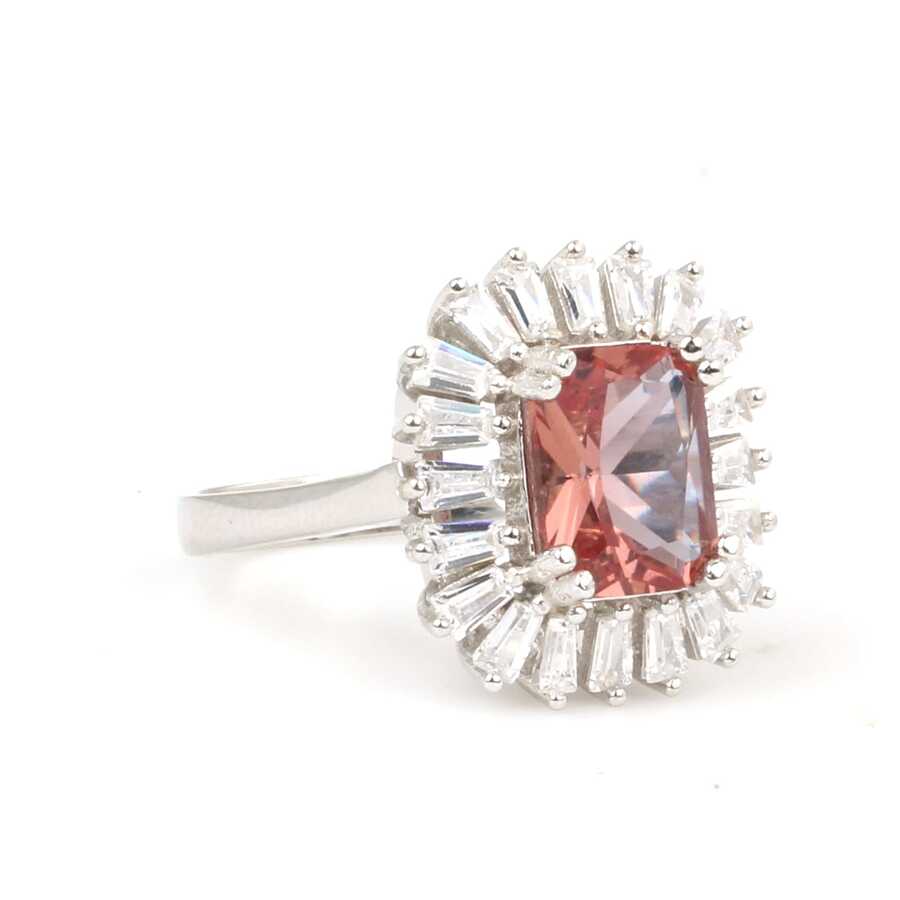 Sterling Silver Zultanite & Baguette Zircon Ring - Color Change Square