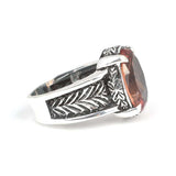 Men's Sterling Silver Zultanite Ring - Oval Cast Design