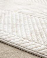 Polyester Area Rug - Soft Ecru Weave
