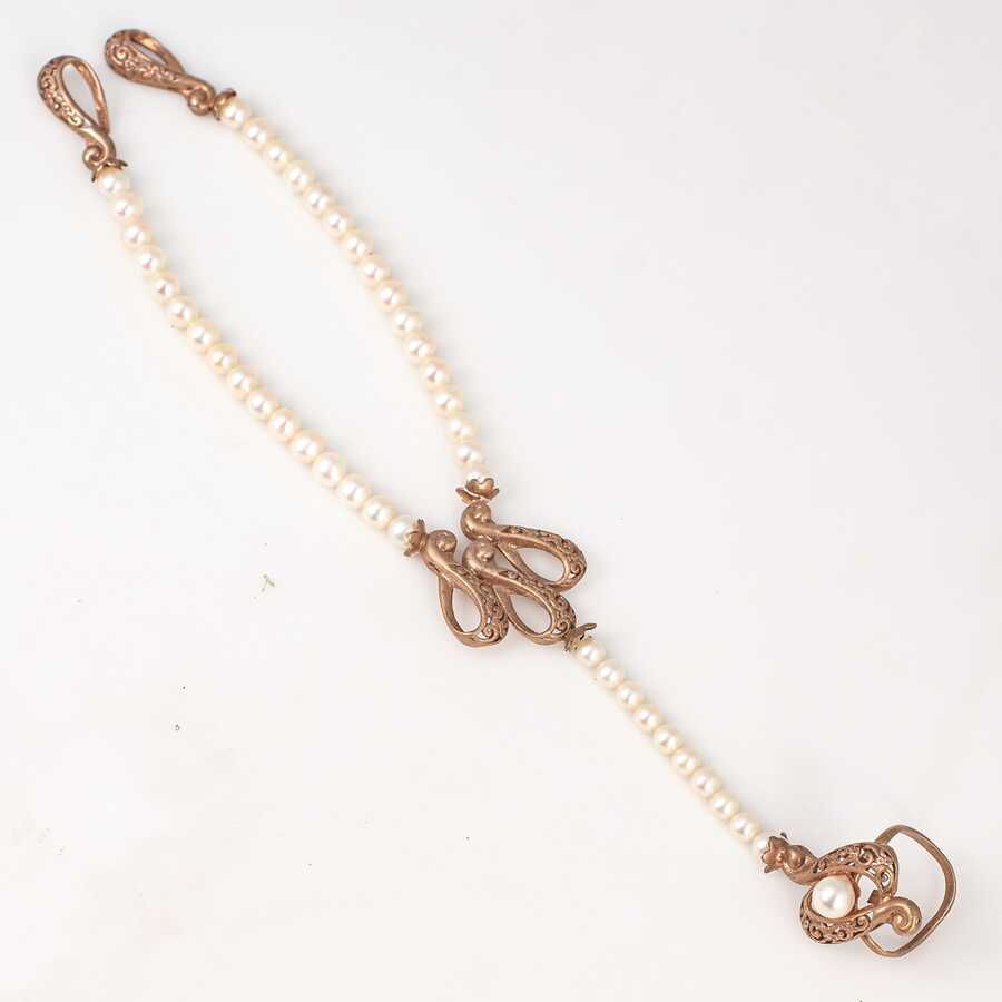 Premium Sterling Silver Swan Pearl Shahmaran Bracelet
