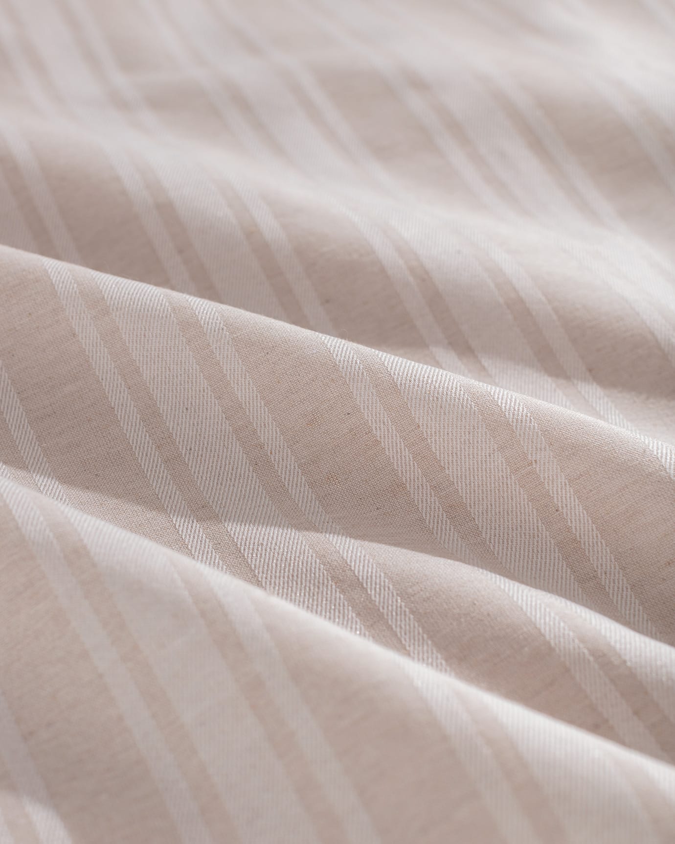Single Cotton Sateen Striped Duvet Cover Bedding Set