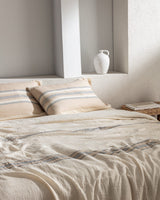 Muslin Cotton Double Duvet Cover Set - Yarn-Dyed & Fitted Comfort