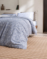 100% Cotton King Size Bedding Set - Fitted Sheet & Printed Design