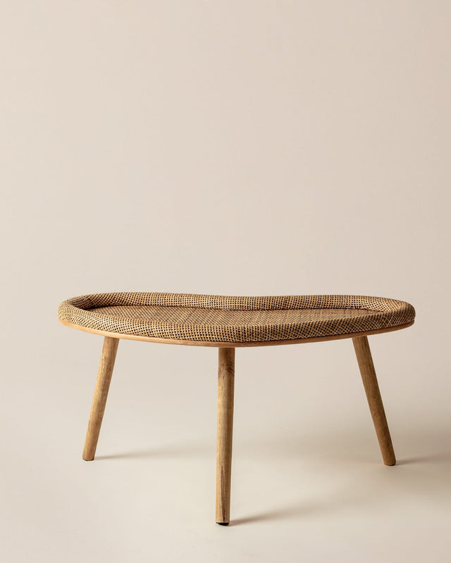 Perla Natural Finish Accent Side Table