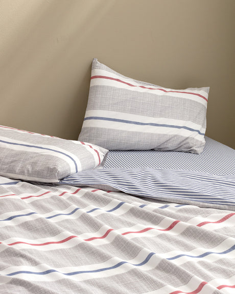 Twin Size Ranforce Cotton Printed Duvet Cover Bedding Set