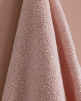 100% Cotton Crochet Trim Face Towel - Pink and White