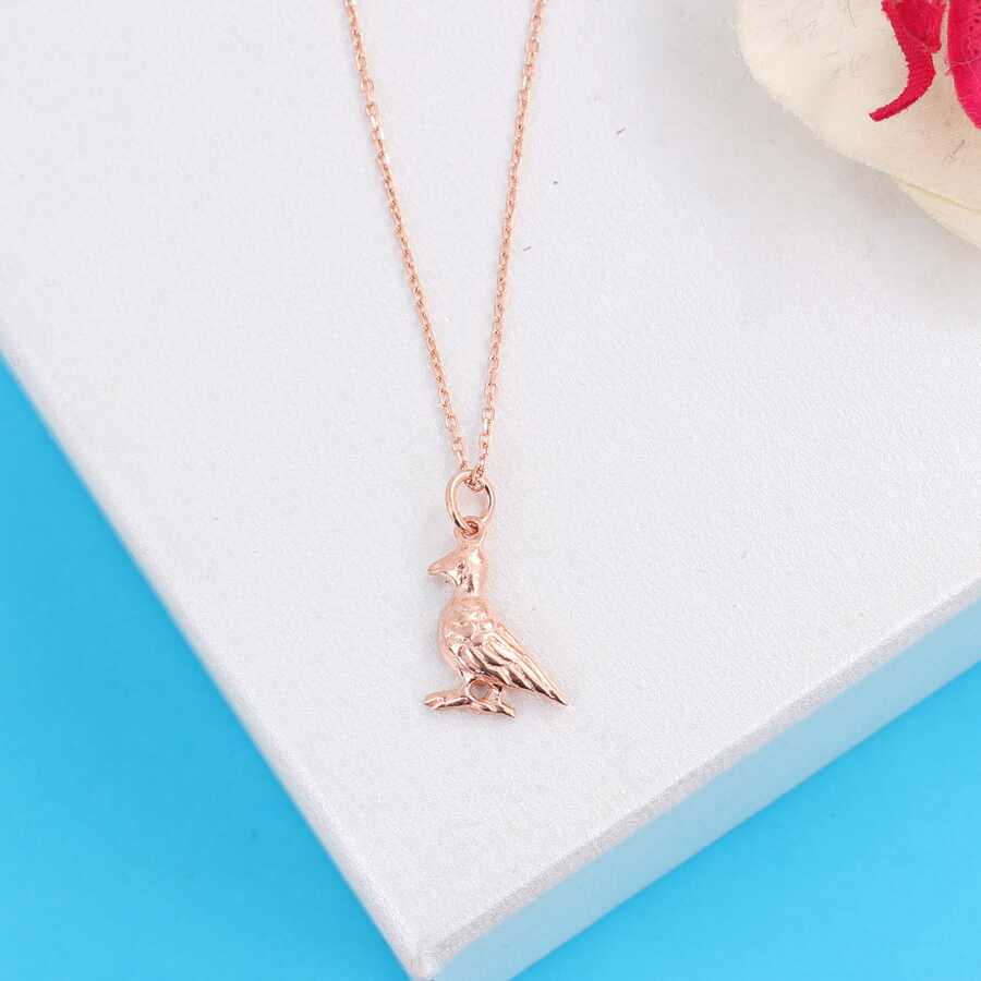 Exquisite 925 Sterling Silver Duck Charm Necklace