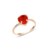 Swarovski Crystal 925 Sterling Silver Ring - Bezel & Prong Set Love Symbol
