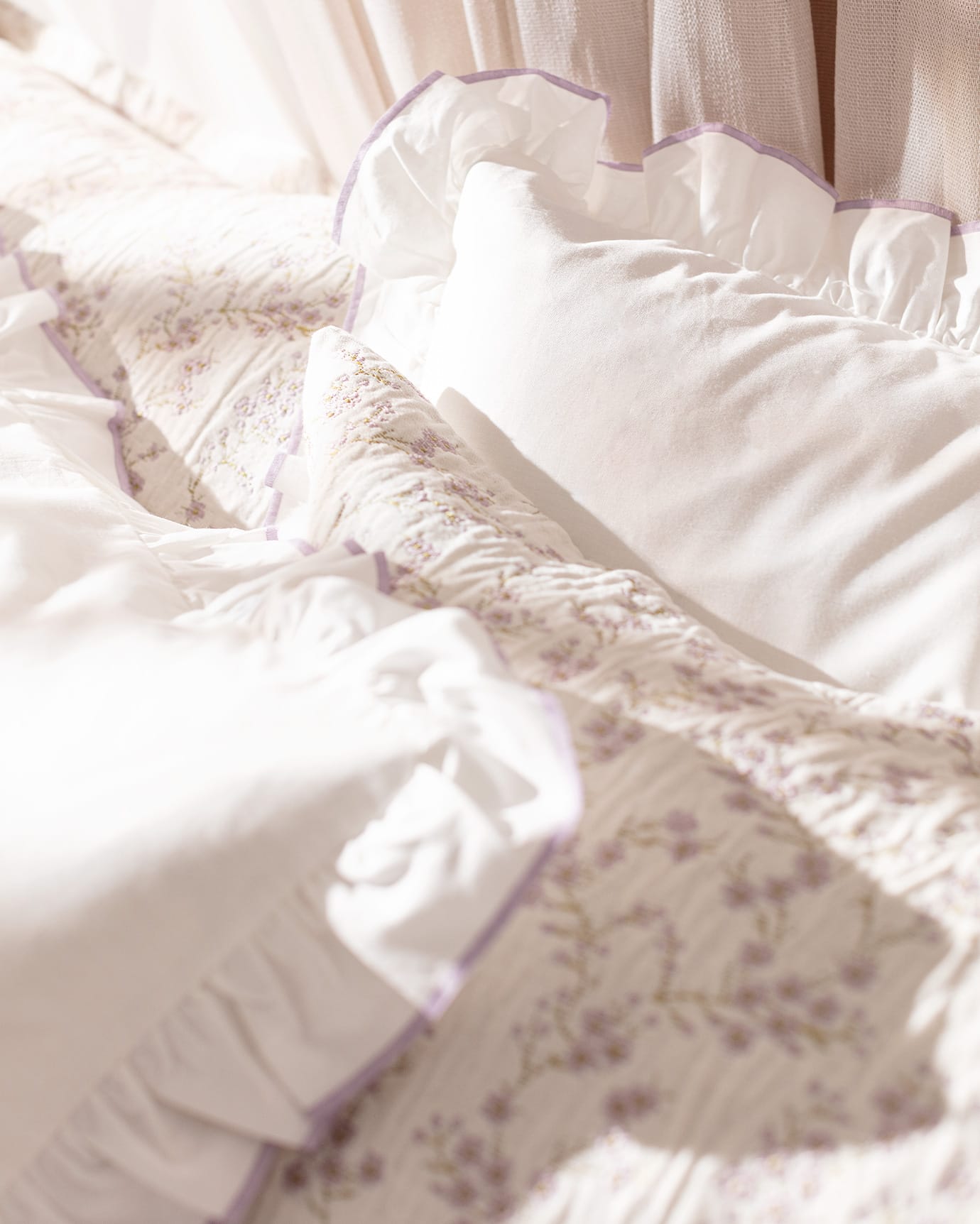 Marseille Double Bedspread Set, Purple Bedding