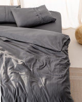 Adrien King Size 100% Cotton Striped Duvet Cover Set