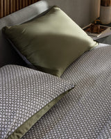 100% Cotton Sateen Single Duvet Cover Set - Printed Dennie Pattern
