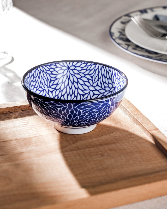 Premium New Bone China Soup Bowl - Rêve Bleu Drancy Aesthetic