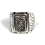 925 Sterling Silver Lion Symbol Ring - Handcrafted & Stoneless