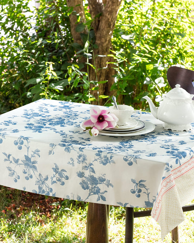 Indigo Beige Disposable Tablecloth for Parties and Events