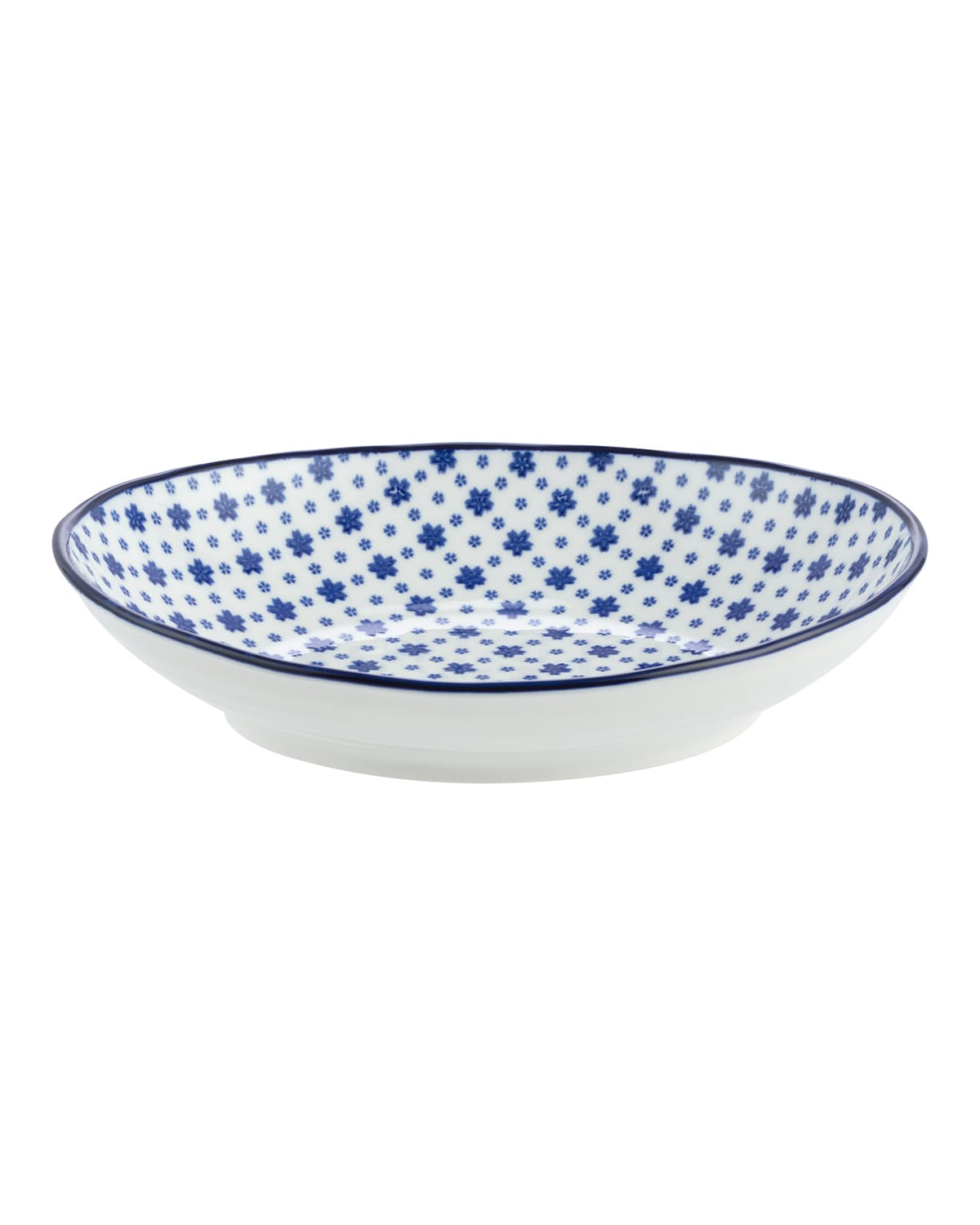 New Bone China Blue Oval Dessert Plate