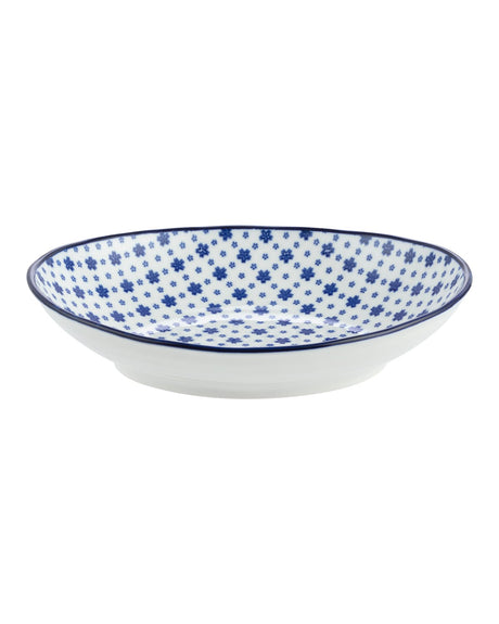 New Bone China Blue Oval Dessert Plate