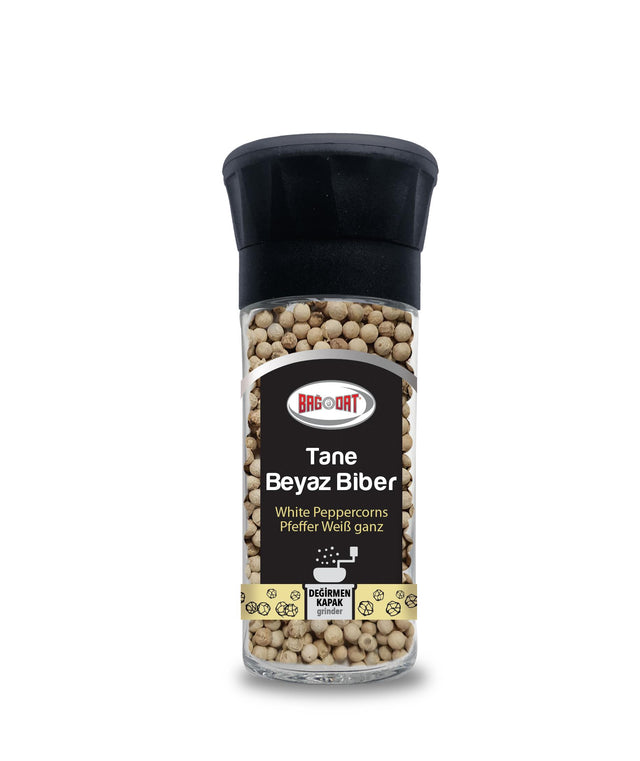 White Peppercorn Grinder - Fresh Ground Spice Seasoning 59g