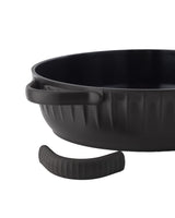 Freya 28 cm Brown Cooking Pot with Lid, Large Capacity Stockpot