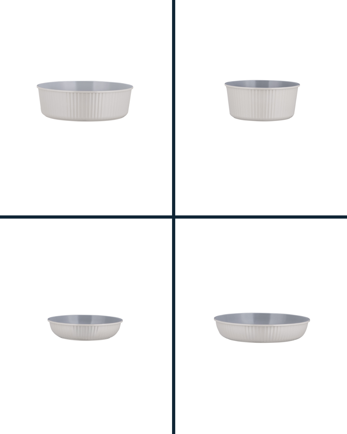 9 Piece Cookware Set - Soft Ecru Kitchen Pots & Pans