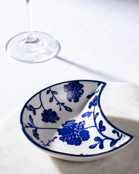 New Bone China Plate - Rêve Bleu Sauvage Blue & White