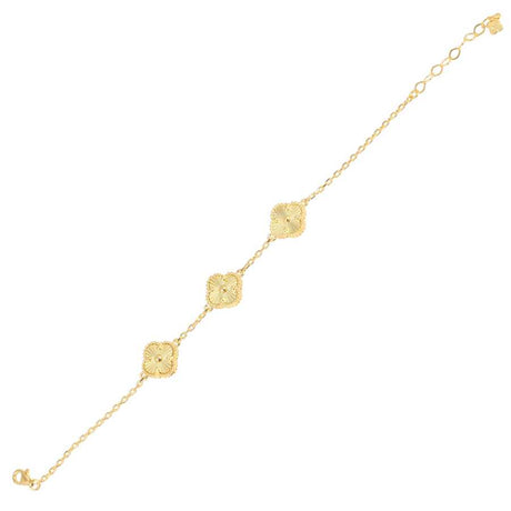 Premium Sterling Silver Mirrored Clover Bracelet