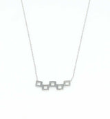 Premium Sterling Silver Tiny Square Necklace