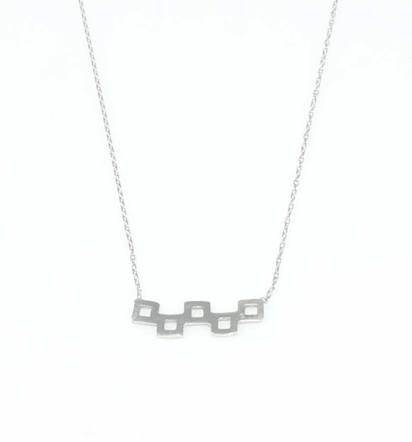 Premium Sterling Silver Tiny Square Necklace