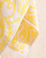 Yellow 100% Cotton Beach Towel - Soft, Absorbent, Quick Dry